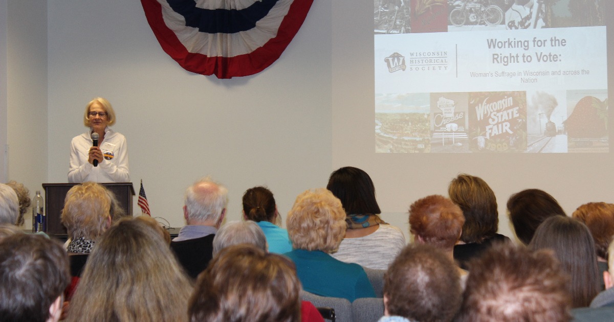Kathy Evers Speaking At The Sheboygan County Historical Museum